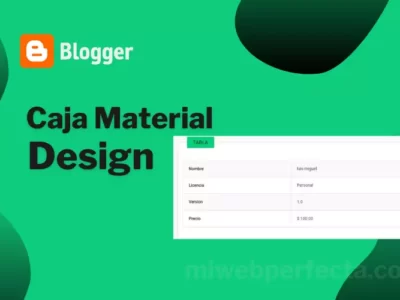 Cómo crear cajas en material design en blogger